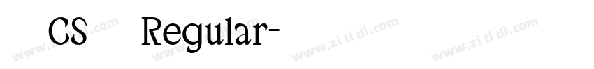 文鼎CS大黑 Regular字体转换